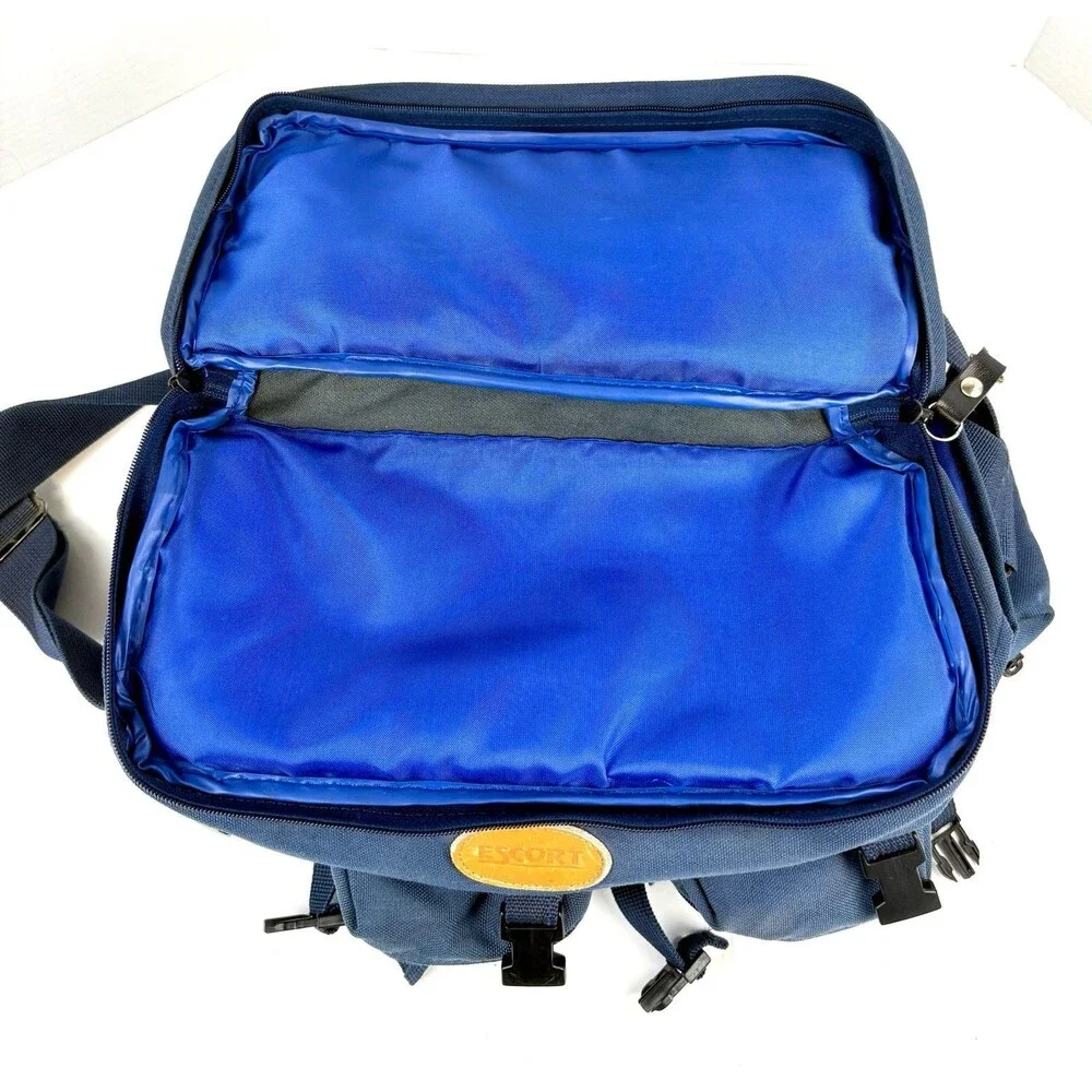Vintage Escort Photo Travel Case LTD Edition 605 Reg. 325005 Blue Canvas/Leather